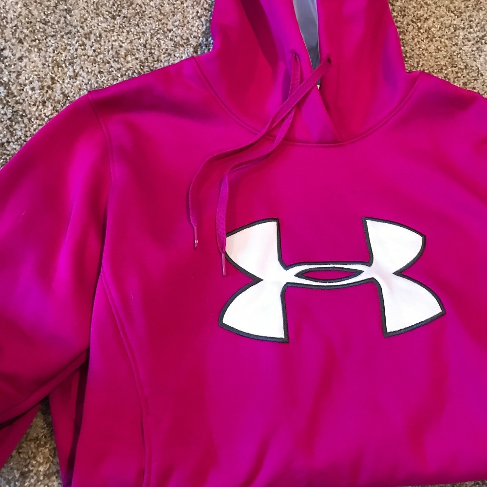 Pink Under Armour Hoodie Sweatshirt